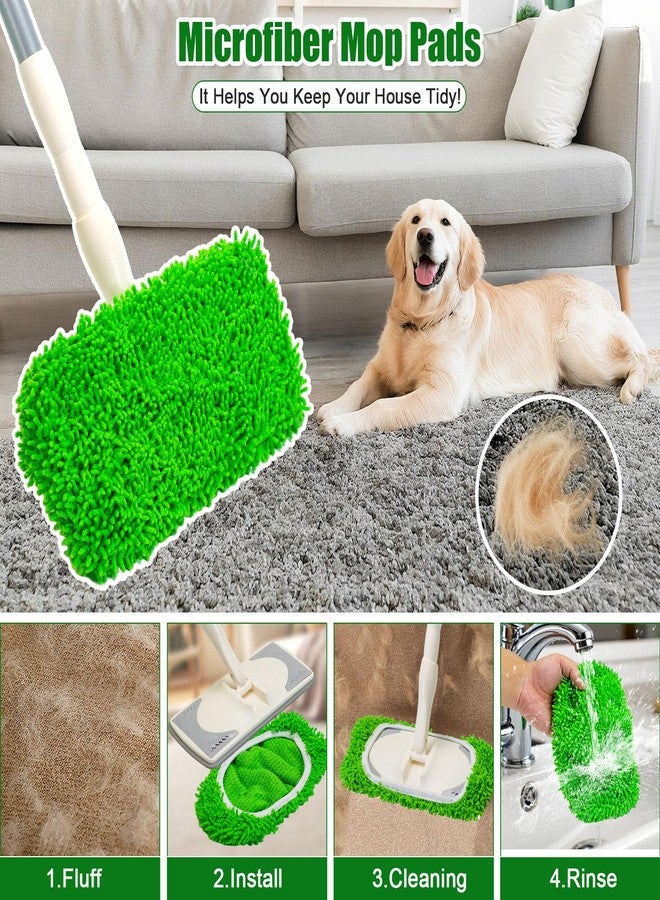 Vickorpen Mop Pads for Swiffer Sweeper Reusable Mop Dry Wet Mop Pad Refills Microfiber Replacement Sweeping Cloths Floor Cleaning Mopping Pad (5PCS) - Image 5